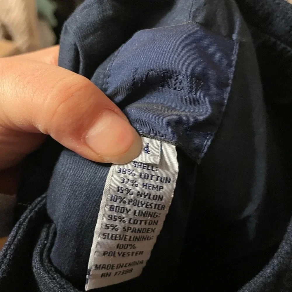 J.CREW NAVY BLUE CROPPED PEACOAT - Picture 3 of 3